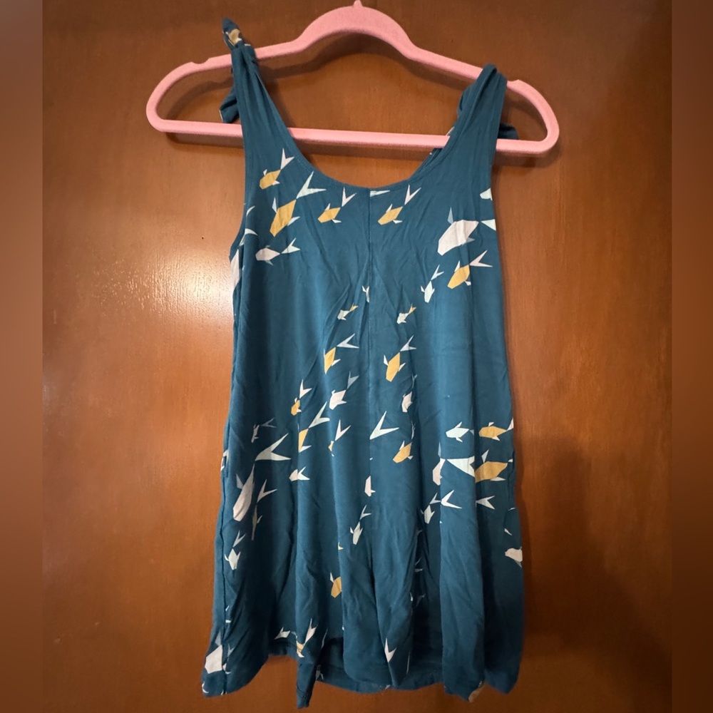 Fighting Eel Teal Tank Top with Yellow and White Accents